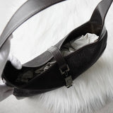 グッチ ジャッキー GGデニム / レザー ワンショルダーバッグ 00963 ブラック - NEWSED