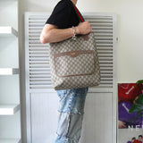 オールド グッチ シェリーライン GGスプリーム トートバッグ ベージュ - NEWSED