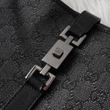 グッチ ジャッキー GGデニム / レザー ワンショルダーバッグ ブラック - NEWSED