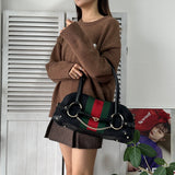 グッチ ホースビット シェリー GGキャンバス ハンドバッグ ブラック 131092 - NEWSED