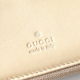 グッチ ジャンボ GGキャンバス / レザー 二つ折り財布 ベージュ - NEWSED