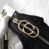 グッチ GGキャンバス / レザー ワンショルダーバッグ ブラック - NEWSED