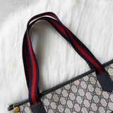 オールドグッチ シェリーライン GGスプリームトートバッグ ベージュ / ネイビー - NEWSED