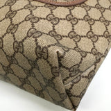 グッチ シェリー GGスプリーム / レザー トートバッグ ブラウン - NEWSED