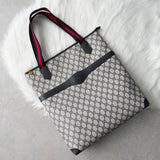 オールドグッチ シェリーライン GGスプリームトートバッグ ベージュ / ネイビー - NEWSED