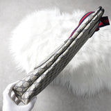 オールド グッチ シェリーライン GGスプリーム / レザートートバッグ ベージュ ネイビー - NEWSED