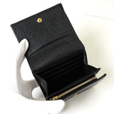 グッチ GGマーモント レザー 二つ折り財布 ブラック - NEWSED