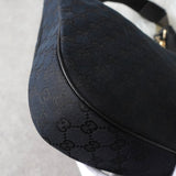 グッチ ホースビット GGキャンバス / レザー ワンショルダーバッグ ブラック - NEWSED