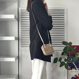 グッチ GGキャンバス / レザー ショルダーバッグ ポシェット ミニバッグ ベージュ - NEWSED