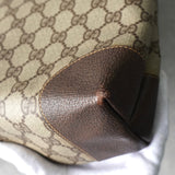 グッチ シェリーライン GGスプリーム / レザー トートバッグ ブラウン - NEWSED