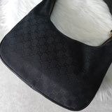 グッチ ホースビット GGキャンバス / レザー ワンショルダーバッグ ブラック - NEWSED