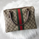 グッチ シェリーライン GGスプリーム / レザー 2way ハンドバッグ ショルダーバッグ ベージュ - NEWSED