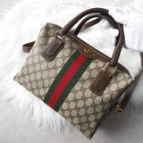 グッチ シェリーライン GGスプリーム / レザー 2way ハンドバッグ ショルダーバッグ ベージュ - NEWSED