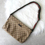 グッチ シェリーライン GGキャンバス ショルダーバッグ ベージュ - NEWSED