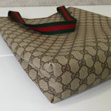 オールド グッチ シェリーライン GGスプリーム トートバッグ ブラウン - NEWSED