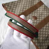 グッチ シェリーライン GGプラス / レザー トートバッグ ブラウン - NEWSED