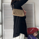 グッチ GGキャンバス / レザー ワンショルダーバッグ ブラウン - NEWSED