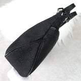 グッチ GGキャンバス / レザー トートバッグ ハンドバッグ ブラック - NEWSED