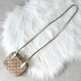 グッチ GGキャンバス / レザー ショルダーバッグ ポシェット ミニバッグ ベージュ - NEWSED