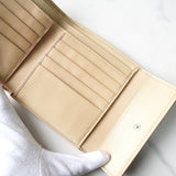 グッチ ジャンボ GGキャンバス / レザー 二つ折り財布 ベージュ - NEWSED