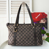 グッチ GGキャンバス トートバッグ ハンドバッグ ブラウン - NEWSED