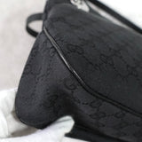 グッチ GGキャンバス / レザー トートバッグ ハンドバッグ ブラック - NEWSED