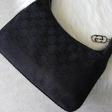 グッチ GGキャンバス / レザー ワンショルダーバッグ ブラック - NEWSED