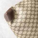 グッチ シェリーライン GGスプリーム / レザー トートバッグ ブラウン - NEWSED