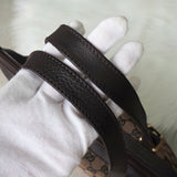 グッチ GGキャンバス トートバッグ ハンドバッグ ブラウン - NEWSED