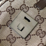 グッチ GGキャンバス / レザー ハンドバッグ ミニボストンバッグ 肩掛け ブラウン - NEWSED