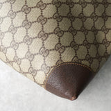 グッチ シェリーライン GGスプリーム / レザー トートバッグ ブラウン - NEWSED