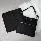 グッチ GGキャンバス / レザー ワンショルダーバッグ ブラック - NEWSED