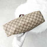 オールド グッチ シェリーライン GGスプリーム レザー トートバッグ ベージュ - NEWSED