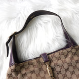 グッチ ニュージャッキー GGキャンバス / レザー ワンショルダーバッグ ベージュ / パープル - NEWSED