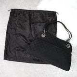 グッチ GGキャンバス / レザー トートバッグ ハンドバッグ ブラック - NEWSED