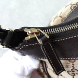 グッチ アビー GGキャンバス / レザー ワンショルダーバッグ ブラウン - NEWSED