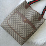 オールド グッチ シェリーライン GGスプリーム トートバッグ ベージュ - NEWSED