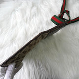 グッチ シェリーライン GGキャンバス / レザー ショルダーバッグ ブラウン - NEWSED