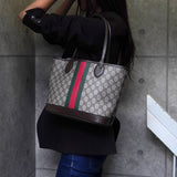 グッチ シェリー GGスプリーム レザー トートバッグ ブラウン - NEWSED