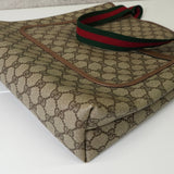 オールド グッチ シェリーライン GGスプリーム トートバッグ ブラウン - NEWSED