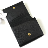 グッチ GGマーモント レザー 二つ折り財布 ブラック - NEWSED