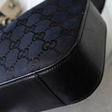 グッチ GGキャンバス / レザー ワンショルダーバッグ ブラック - NEWSED