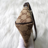 グッチ GGキャンバス / レザー ワンショルダーバッグ ブラウン - NEWSED