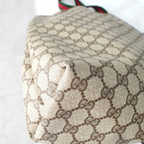 オールド グッチ シェリーライン GGスプリーム レザー トートバッグ ベージュ - NEWSED