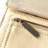 グッチ ジャンボ GGキャンバス / レザー 二つ折り財布 ベージュ - NEWSED