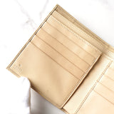 グッチ ジャンボ GGキャンバス / レザー 二つ折り財布 ベージュ - NEWSED