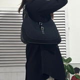 グッチ ジャッキー GGキャンバス / レザー ワンショルダーバッグ ブラック - NEWSED