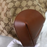 グッチ GGキャンバス / レザー トートバッグ ブラウン - NEWSED