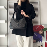 グッチ ジャッキー GGデニム / レザー ワンショルダーバッグ ブラック - NEWSED