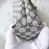 オールド グッチ シェリーライン GGスプリーム トートバッグ ホワイト / ネイビー - NEWSED